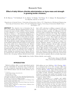 Effect of daily lithium chloride administration on bone mass and
