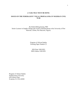 A Task That Must Be Done:Issues on the Federalists` Visual