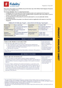 product highlights sheet