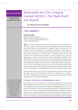 Kudremukh Iron Ore Company Limited (KIOCL): The Death Knell