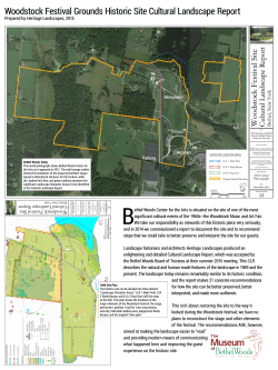 Woodstock Festival Grounds Historic Site Cultural Landscape Report