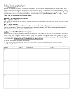 English II Summer Reading Assignment Text