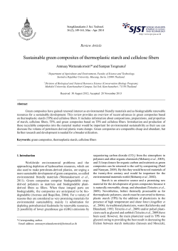 Sustainable green composites of thermoplastic starch and cellulose