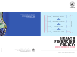 health financing policy - WHO/Europe