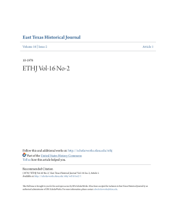 ETHJ Vol-16 No-2 - SFA ScholarWorks