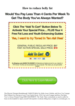 How to reduce belly fat