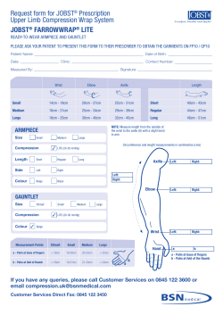 JOBST FarrowWrap Ready-to-Wear Armsleeve Order