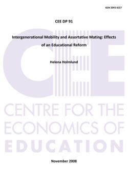 Intergenerational Mobility and Assortative Mating: Effects of an