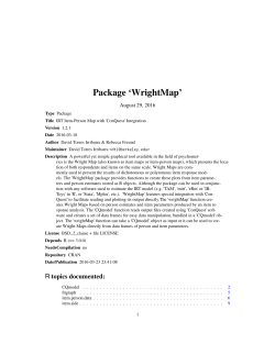 Package `WrightMap`