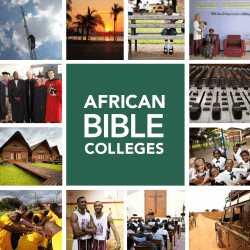 abc brochure - African Bible Colleges