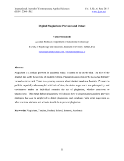 Digital Plagiarism: Prevent and Detect