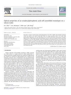 Optical properties of an octadecylphosphonic acid self