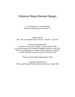 Distance Relay Element Design