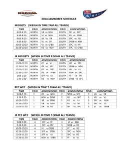 2014 jamboree schedule