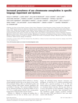 Increased prevalence of sex chromosome aneuploidies in specific