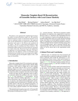 Monocular Template-Based 3D Reconstruction of Extensible