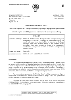 IMO SUB-COMMITTEE ON RADIOCOMMUNICATIONS AND