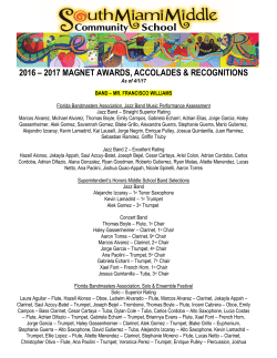 Magnet Awards - South Miami Middle School