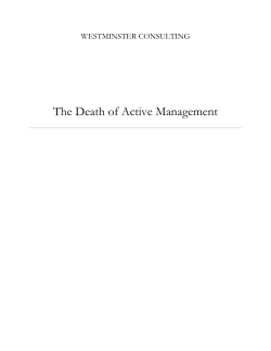The Death of Active Management