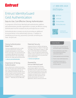 Entrust IdentityGuard Grid Authentication