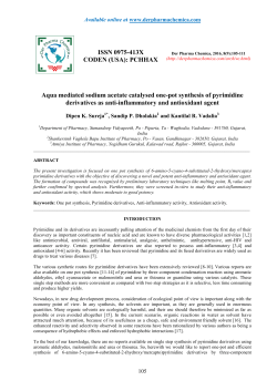 Aqua mediated sodium acetate catalysed one
