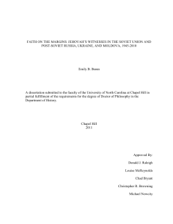 FAITH ON THE MARGINS: JEHOVAH`S WITNESSES IN THE