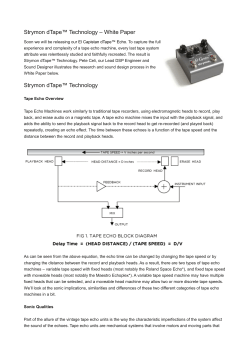Strymon dTape&trade; Technology - Bax-shop