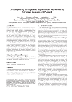 Decomposing Background Topics from Keywords by Principal