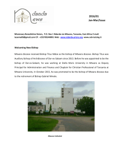 2016/01 Jan-Mar/Issue - Missionary Benedictine Sisters of Tutzing