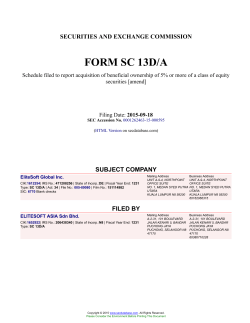 EliteSoft Global Inc. Form SC 13D/A Filed 2015-09-18