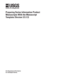 Preparing Series Information Product Manuscripts With the