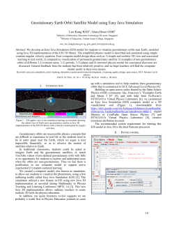 Geostationary Earth Orbit Satellite Model using Easy Java Simulation