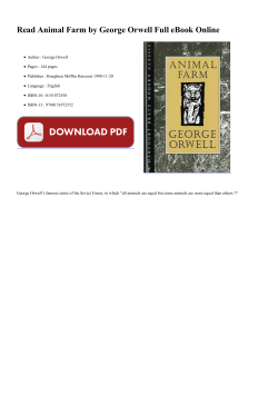 Read Animal Farm by George Orwell Full eBook Online