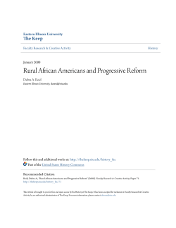 Rural African Americans and Progressive Reform - The Keep