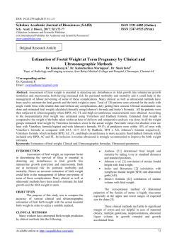 Estimation of Foetal Weight at Term Pregnancy by Clinical and