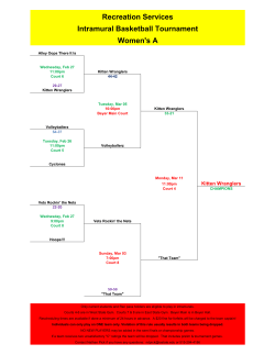 Tournament Schedules (Updated 4-4)