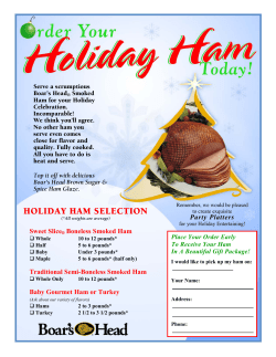 HOLIDAY HAM SELECTION