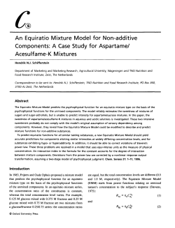 An Equiratio Mixture Model for Non-additive
