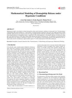 Mathematical Modeling of Hemoglobin Release under Hypotonic