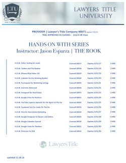 HANDS ON WITH SERIES Instructor: Jason Esparza | THE ROOK