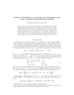 Explicit exponential convergence to equilibrium for mass
