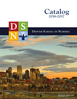 Catalog - Denver School of Nursing