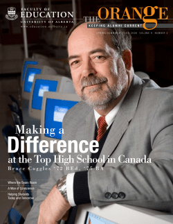 Spring/Summer 2006 - the Faculty of Education Magazine