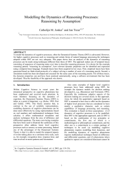 Modelling the Dynamics of Reasoning Processes: Reasoning by