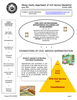 Constitution FOUNDATIONS OF CIVIL SERVICE ADMINISTRATION