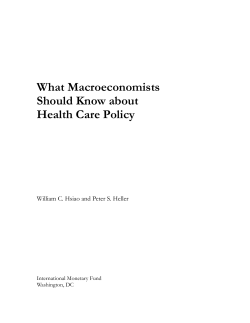 What macroeconomists should know about health care policy 2007