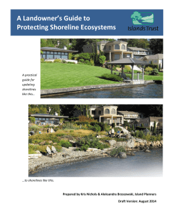 A Landowner`s Guide to Protecting Shoreline Ecosystems