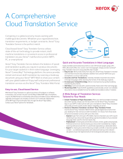 A Comprehensive Cloud Translation Service