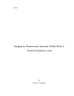 T-4862 Imaging In Transversely Isotropic Media With A Vertical