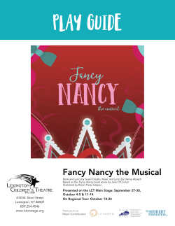 Fancy Nancy the Musical - Lexington Children`s Theatre